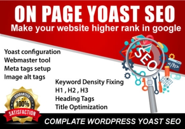 I will do WordPress Yoast / Rank math / All-in-one SEO plugin setup.