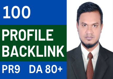 I Will do 100 Permanent High Authority Profile Backlink Link-building