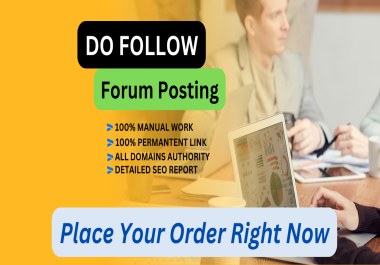 I will provide you 50 backlinks from high-authority forums posting