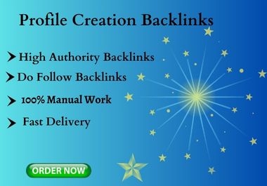 I will do 100 HQ profile creation backlinks in social media profile submission SEO