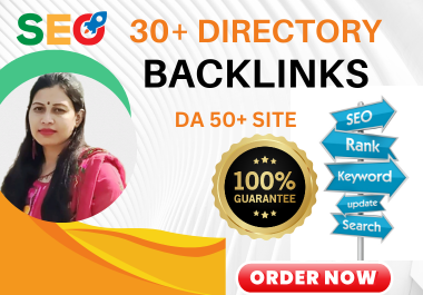 I will create 30 plus directory submission backlinks manually.