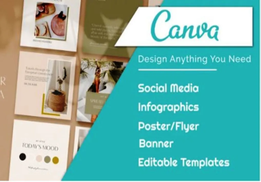 I will design Canva templates for daily social media post