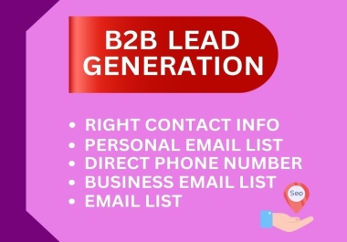 I will Manualy give 500 B2b lead generation for your Business