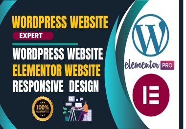 I will build clean wordpress website design with elementor pro