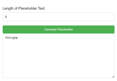Easy Placeholder Generator Tool In HTML