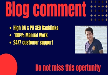 Provide 100 Dofollow Blog Comments High Quality