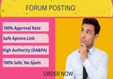 I will provide your high quality 60 forum posting backlinks from High DA DR sites