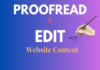 Proofread and edit your website content