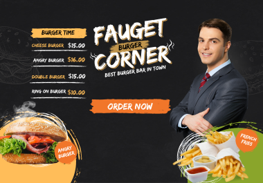 design food menu and restaurant flyer boost your sales