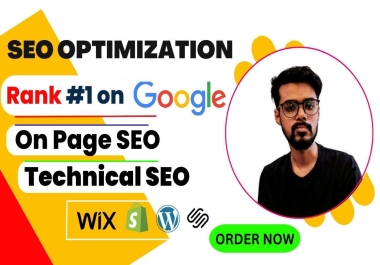 I will optimize onpage technical SEO service wordpress wix shopify squarespace website