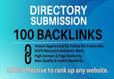 I Will Do 100 High Quality Directory Submission Backlinks