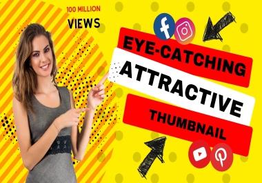I'll make eye-catching thumbnails for videos across all social platforms