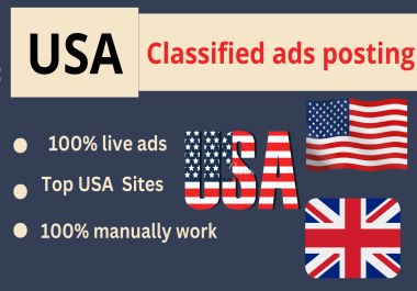 I will do 35 USA classified ads on top rank USA classified ads posting sites