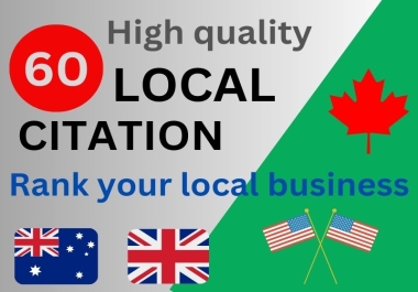 I will give 60 best USA local citations and business listing for any country