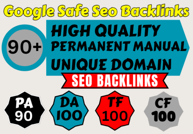 Unique Google Updated 90+ Dofollow powerful Backlinks