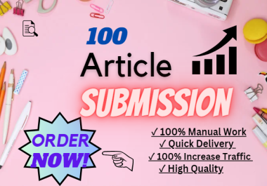100 Article submission powerful backlinks link building service