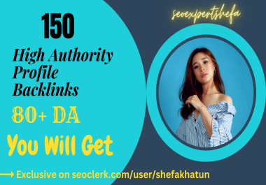 150 Pr9 High Authority Profile Backlinks. Boost Your Website Google Ranking.