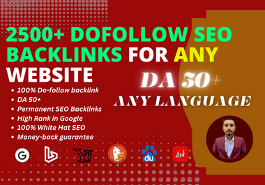 Guarantee to rank with High Authority Dofollow SEO Backlinks for any Site