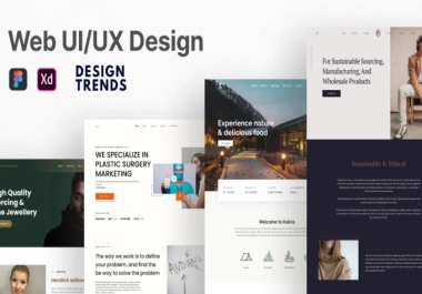 I will do figma web design,  landing page,  ui ux design, 5 Page Figma Web Design UI UX / Design Max 5