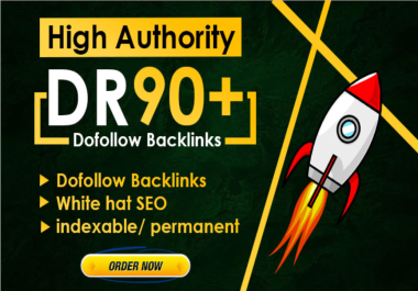 I will create 400 high authority DR 90 plus permanent white hat SEO dofollow backlinks