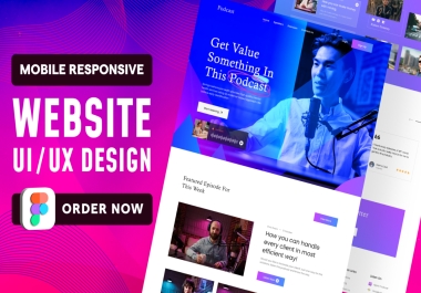 I will do landing page,  responsive web design,  website UI UX design in figma