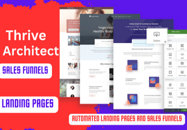I will build automated website Landing pages using thrive theme thrive Architect