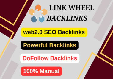 I will manually create 60 powerful link wheels backlinks web2.0 SEO backlinks