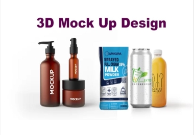 I will create realistic 3d mockup of product