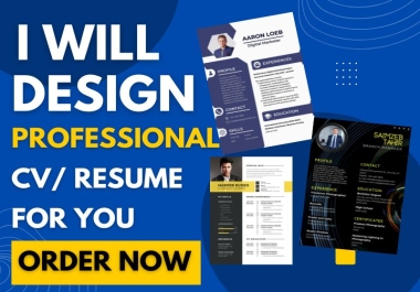 I will create Professional cv/resume design for you in CANVA