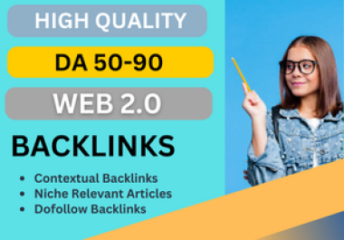I will provide you high quality web 2.0 SEO backlinks.