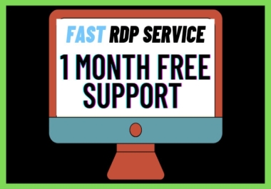 I will provide fast window rdp with one month free support