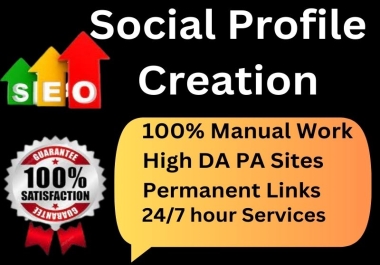 I will create 100+ high-quality DA 80+ profile creation backlinks