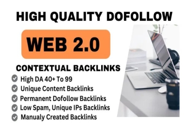 I will build web 2 0 backlinks with high quality dofollow