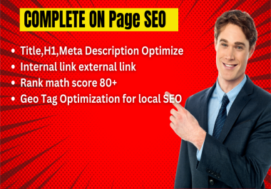 On-Page SEO Optimization and Local SEO WordPress,  wix websites