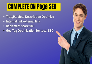 On-Page SEO Optimization and Local SEO WordPress,  wix websites