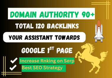 Handpicked 120 backlinks with DA 90+