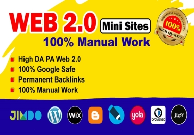 I Will Create 50 Authority Web 2.0 Seo Backlinks Unique Domains