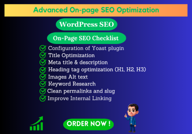 I will do professional WordPress On-page SEO with Yoast and schema markup.