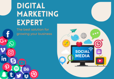 I will be your digital marketing manager SEO,  social media marketing