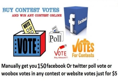 manage 150 Differen ip contest vote or any websites poll votes