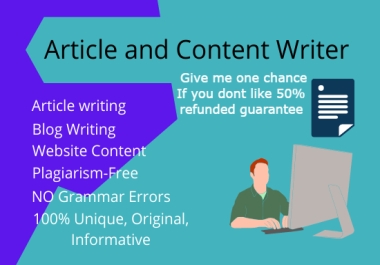 I Write 500+ Words Article for You 100 Top Ranking - Guarantee