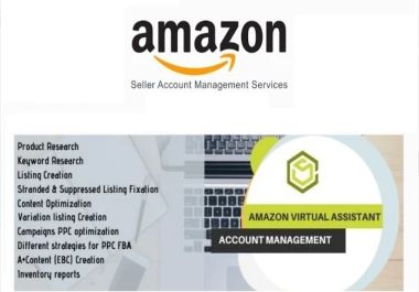 I will be virtual assistant private label amazon account management