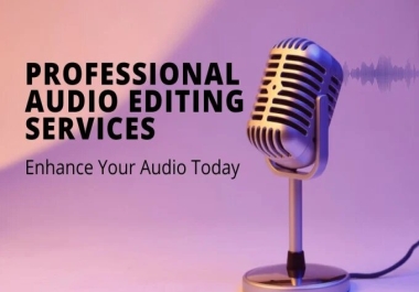 I will perfect your audio with noise reduction and effects