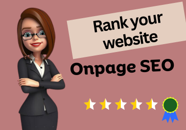 I will do best onpage SEO for your website