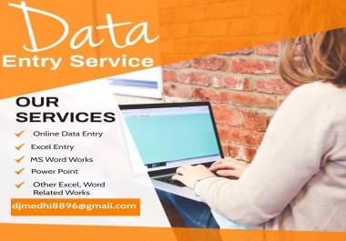 We Provide Data Entry Services and any Type of Excel Work