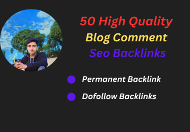 50 High Quality comment authority links SEO backlinks