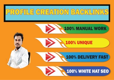 I will build 50 social profile creation backlinks for high da SEO link building manually