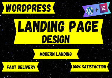 I will design responsive WordPress landing page with elementor pro,  Responsive website design