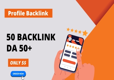 I will 50 SEO profile backlinks with high da authority