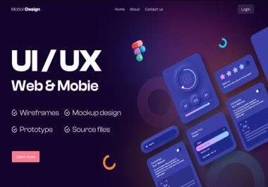 I will design unique and creative 1 Landing Page website UI UX design